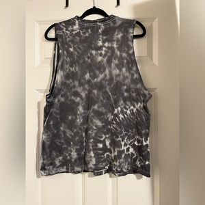 Gray and white, oversized, Lululemon acid wash tank top.